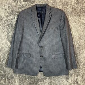Lauren Ralph Lauren Blazer Mens 46 Wool Silk Sport Coat Jacket Gray Two Button